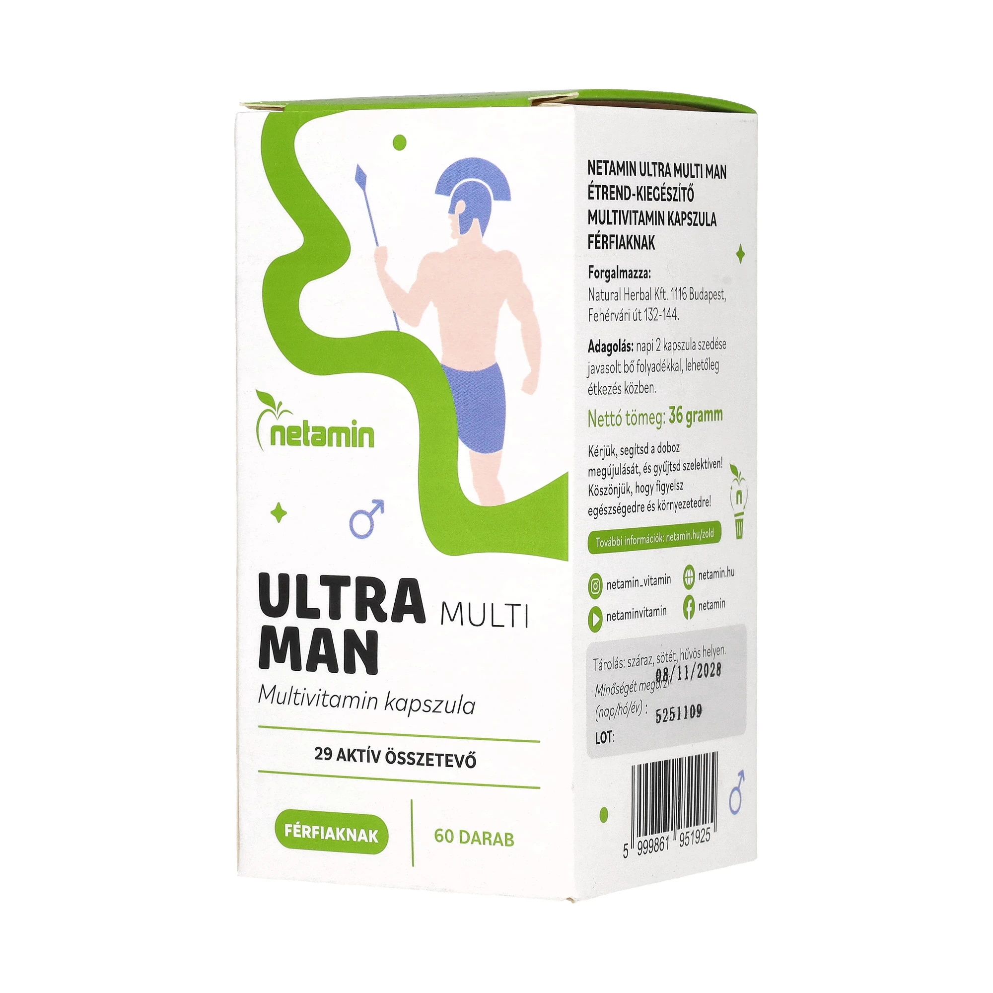 Netamin Ultra Multi Man  Multivitamin kapszula férfiaknak 60 db