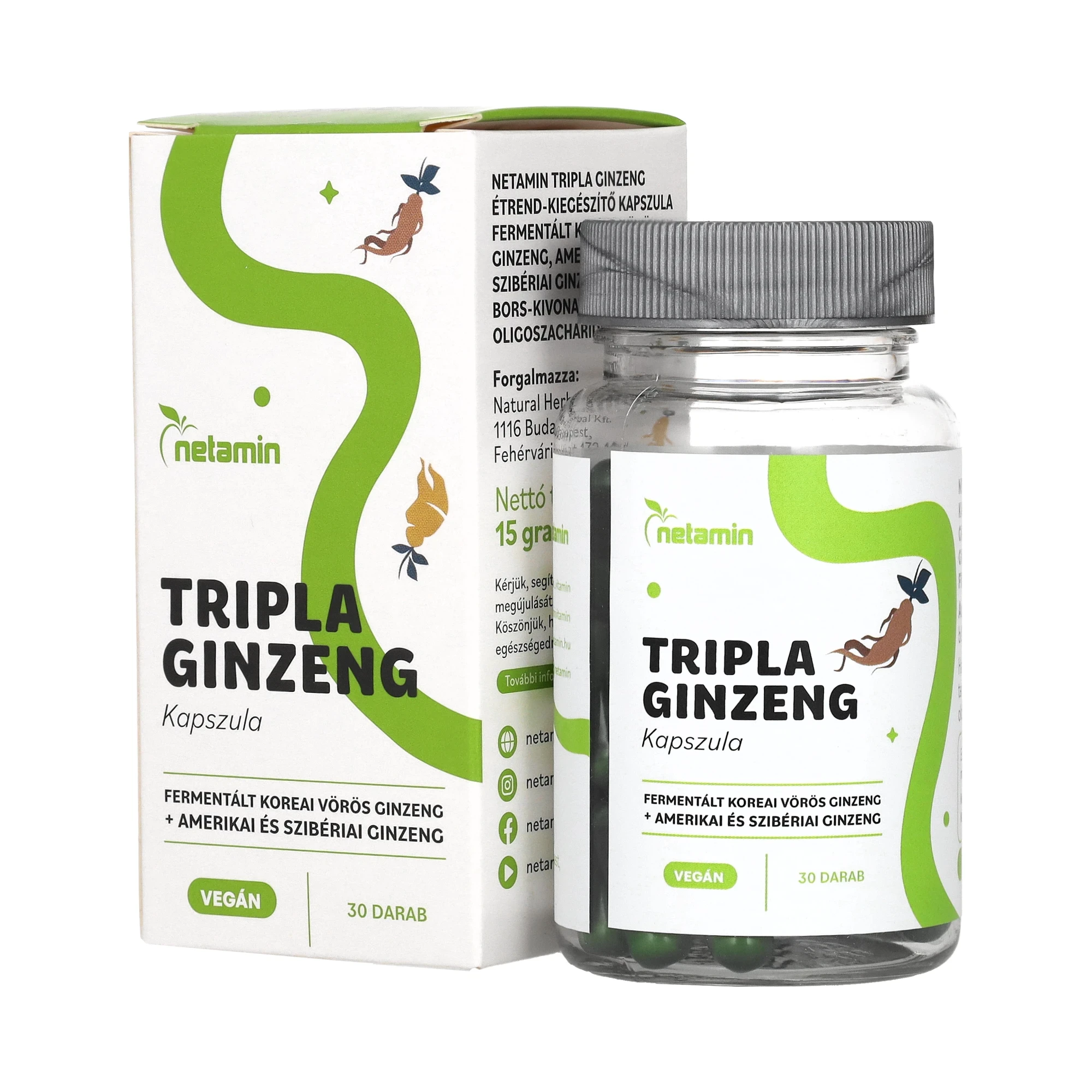 Netamin Tripla Ginzeng étrend-kiegészítő kapszula 30 db