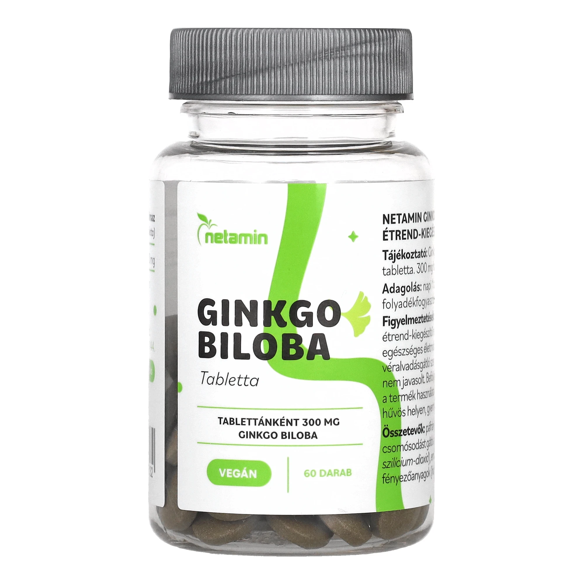 Netamin Ginkgo Biloba 300 mg – SZUPER kiszerelés 60 db