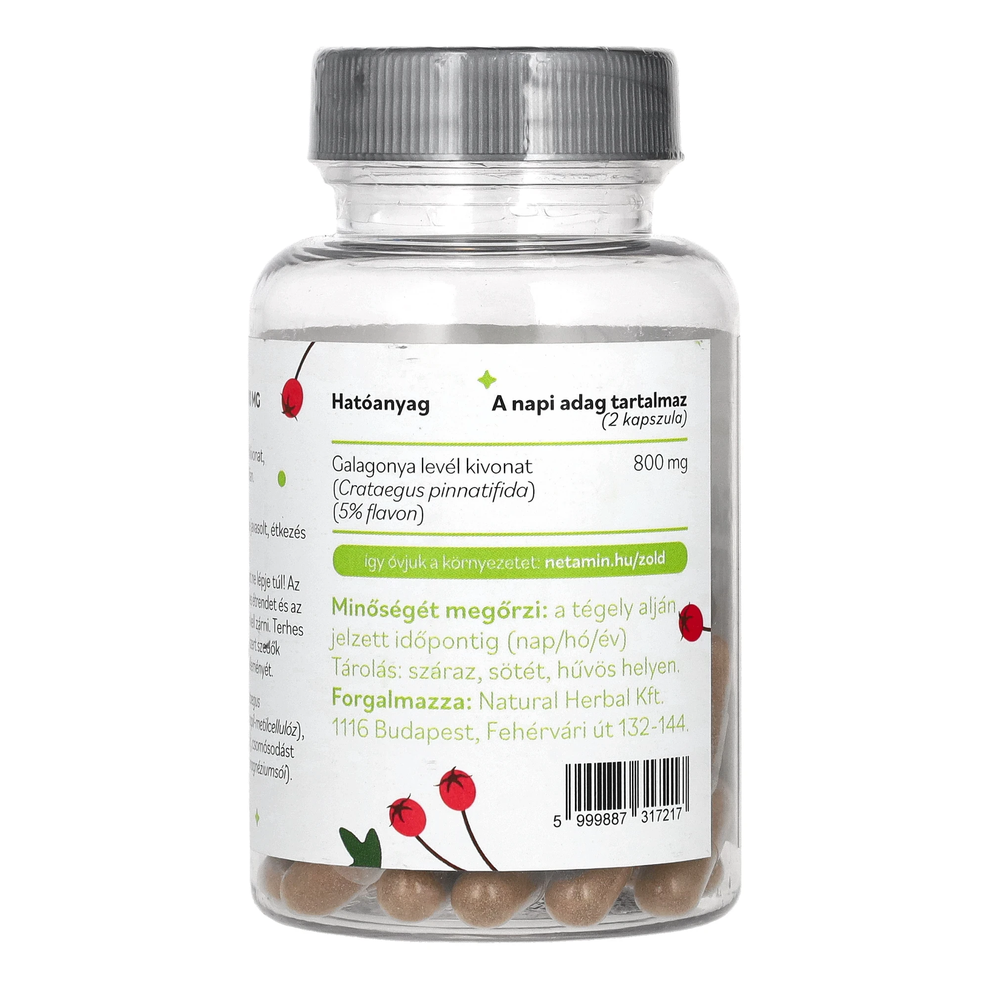 Netamin Galagonya kivonat 400 mg kapszula 60 db