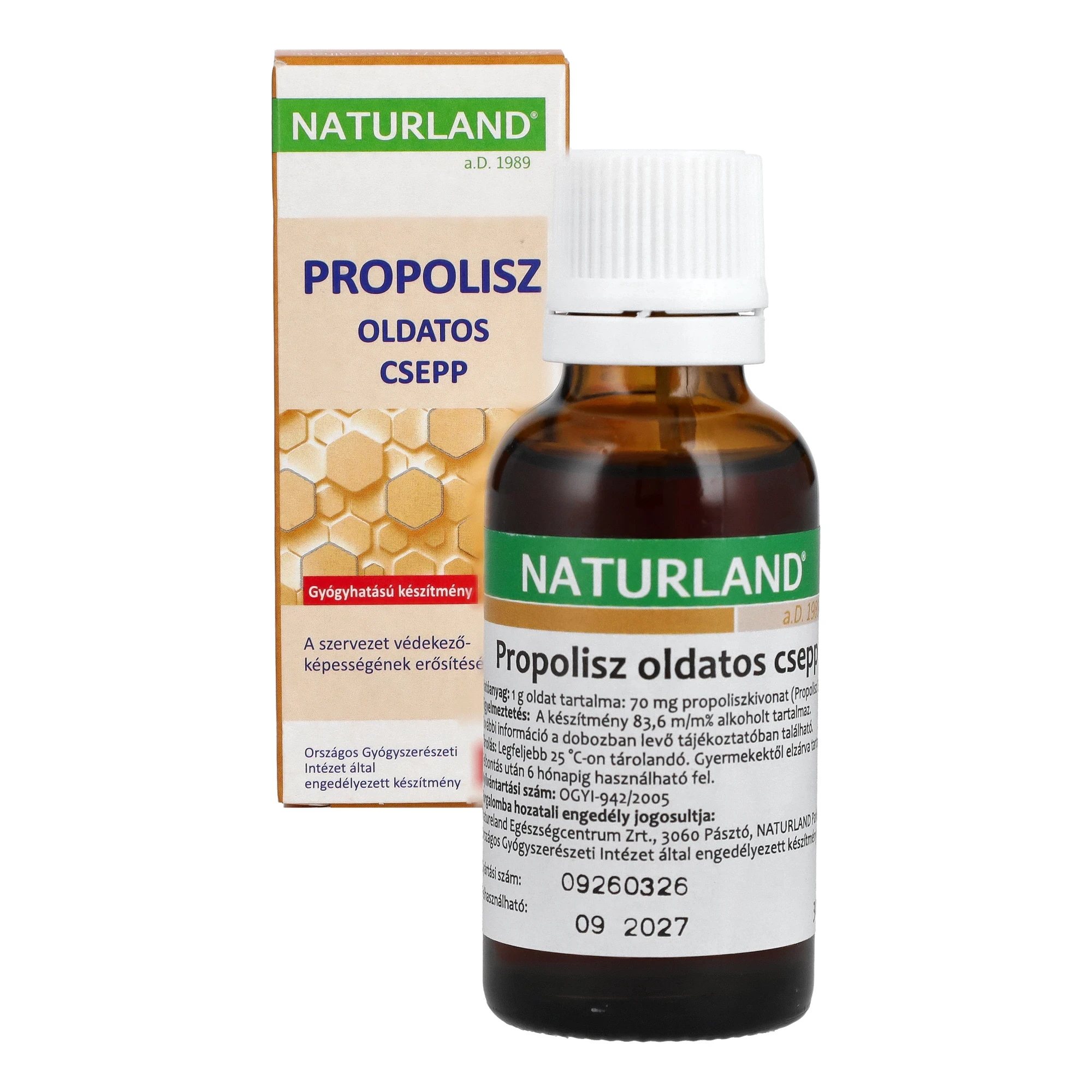 Naturland Propolisz oldatos csepp 30ml