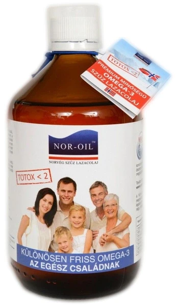 NOR-OIL Premium Omega-3 Lazacolaj Az Egész Családnak 500 ml