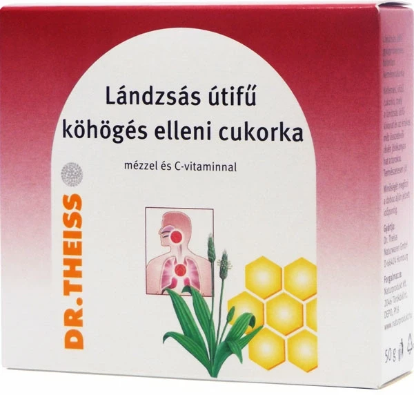 Dr. Theiss Lándzsás útifű köhögés elleni cukorka 50 g