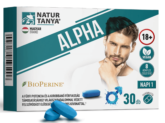 NaturTanya Alpha férfi potencianövelő és energetizáló tabletta 30db