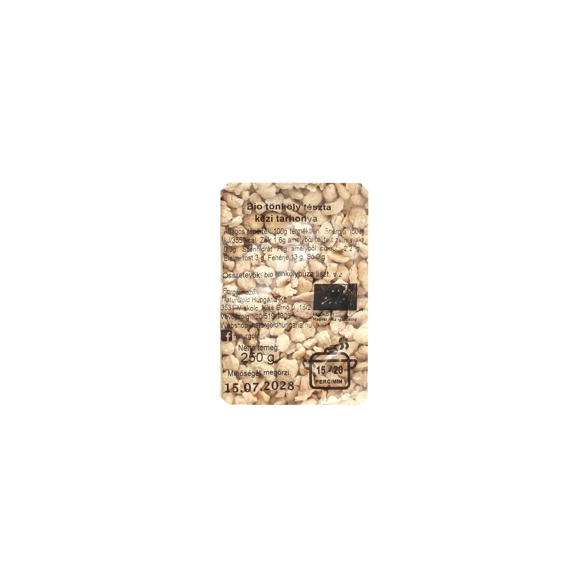 Naturgold Bio Tönköly Tészta Kézi Tarhonya 250 g