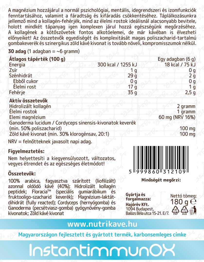 NUTRI-KÁVÉ INSTANT KÁVÉVAL 180G