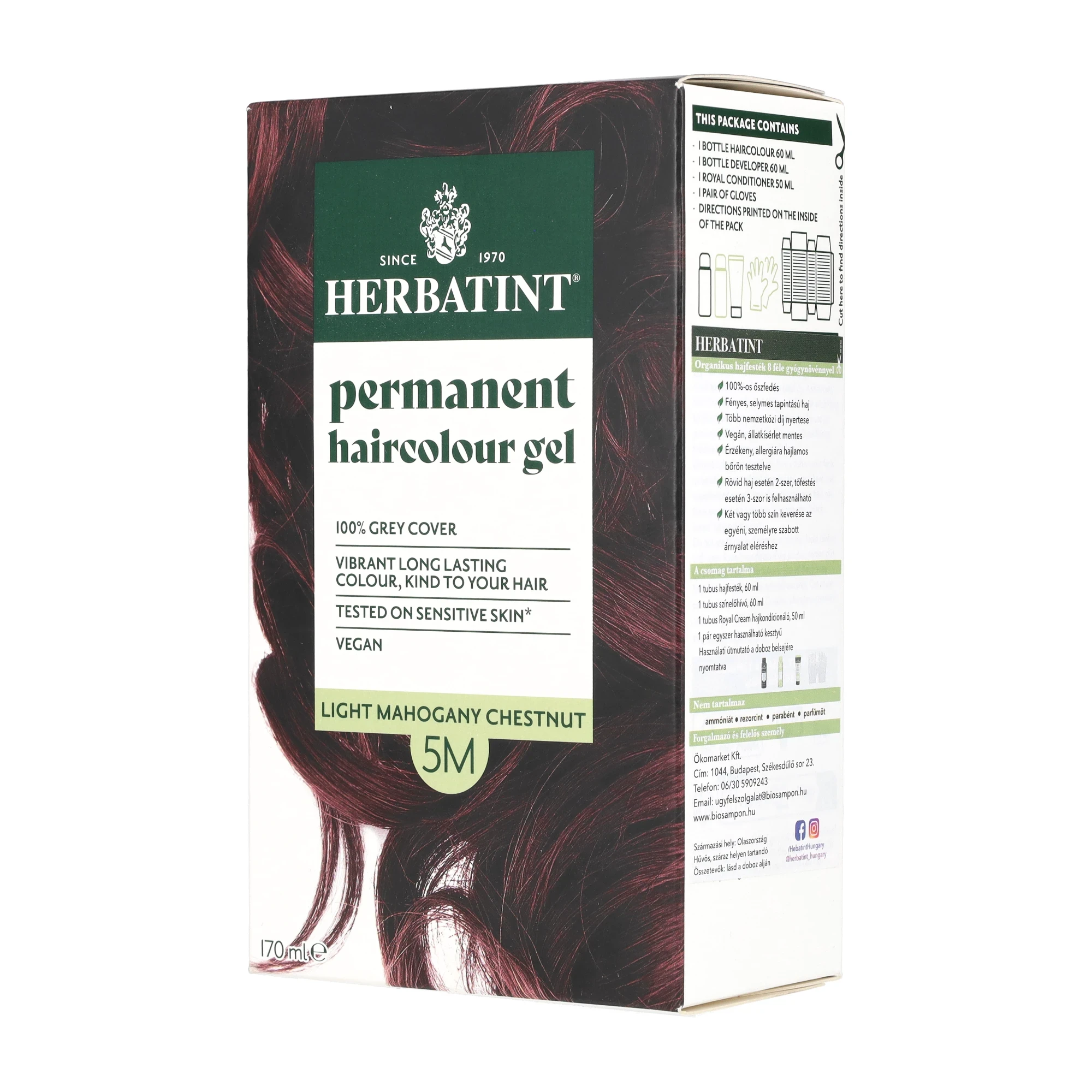 Herbatint 5M Világos mahagóni gesztenye hajfesték 170ml