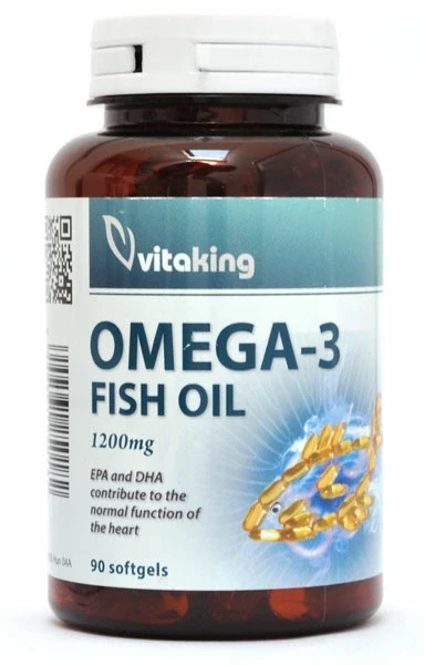Vitaking Omega-3 gélkapszula 1200mg 90db EPA216/DHA144