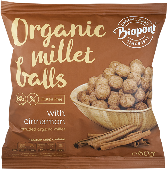 Extrudált kölesgolyó fahéjas 60g