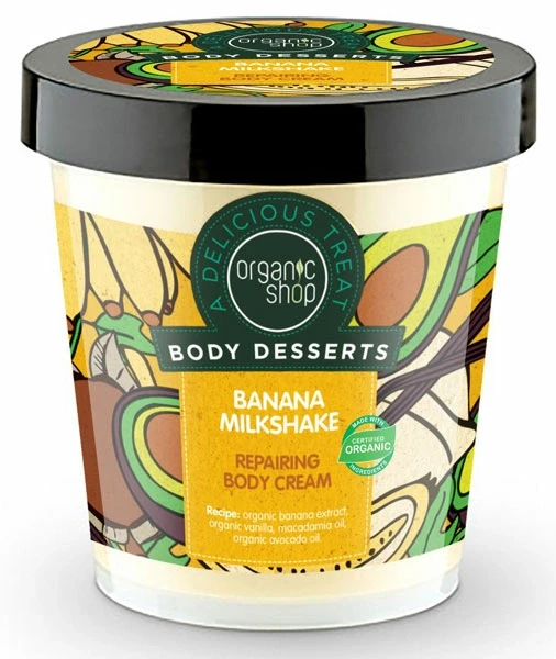 Organic Shop Banán shake regeneráló testápoló 450 ml