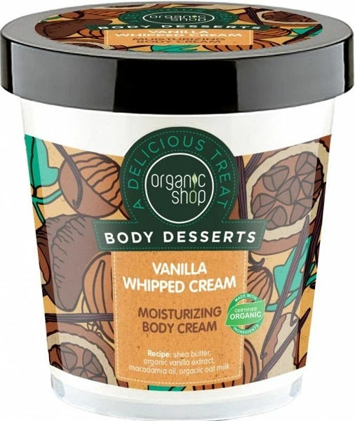 Organic Shop Vaníliahab hidratáló testápoló 450 ml