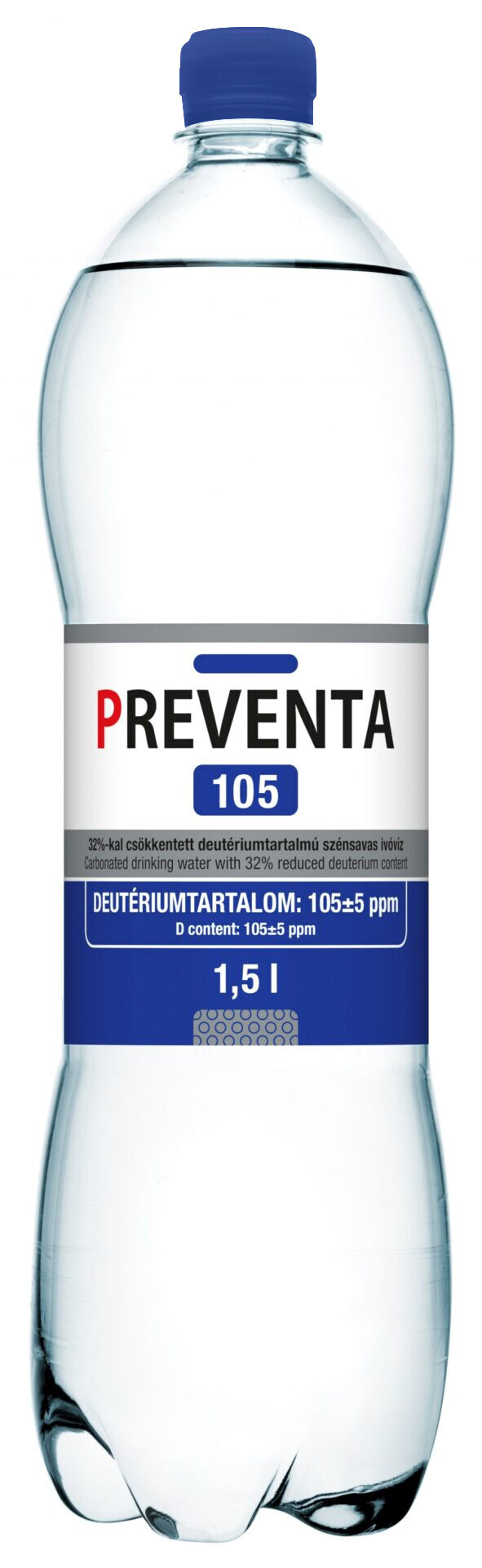 Preventa 105 csökkentett deutérium víz szénsavas 1,5l