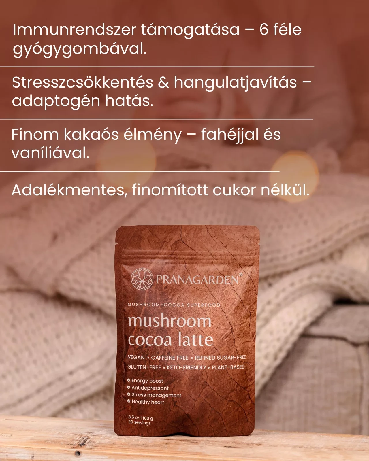 Pranagarden Gyógygomba latte italpor 100 g