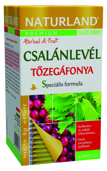 Prémium Csalánlevél és tőzegáfonya teakeverék filter 20 db (Naturland)