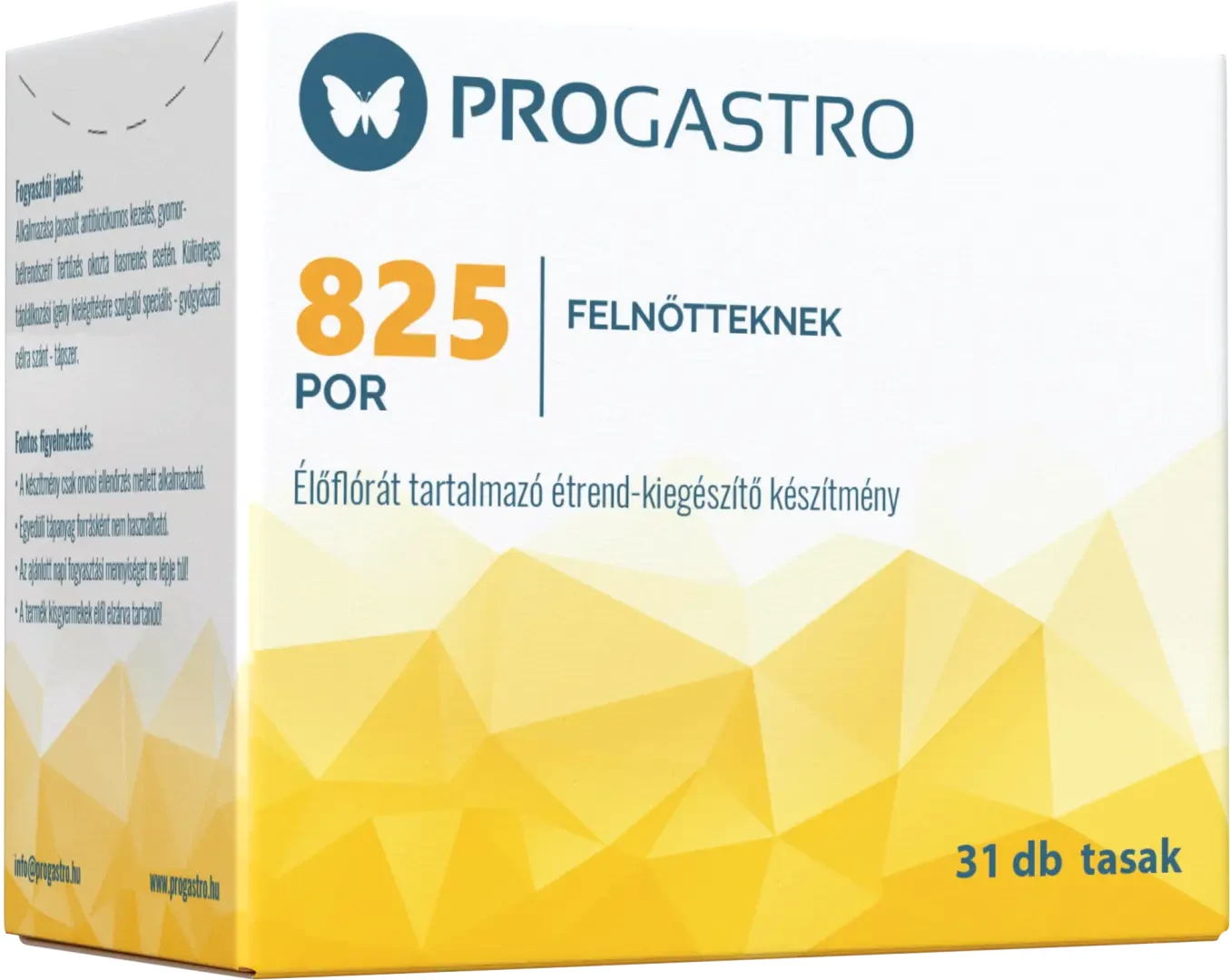 ProGastro 825 Élőflórát tartalmazó étrend-kiegészítő készítmény31 tasak