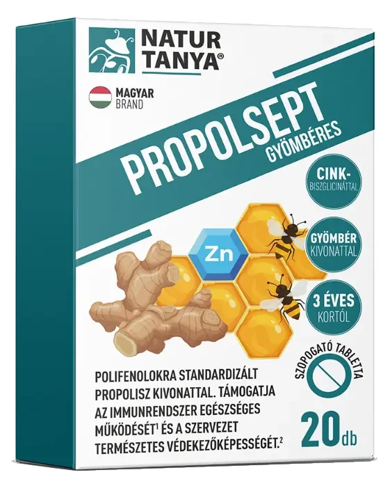 NaturTanya Propolsept Gyömbéres szopogató tabletta 20db
