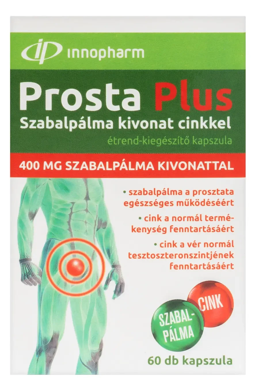 InnoPharm ProstaPlus szabalpálma kivonattal és cinkkel kapszula 60db