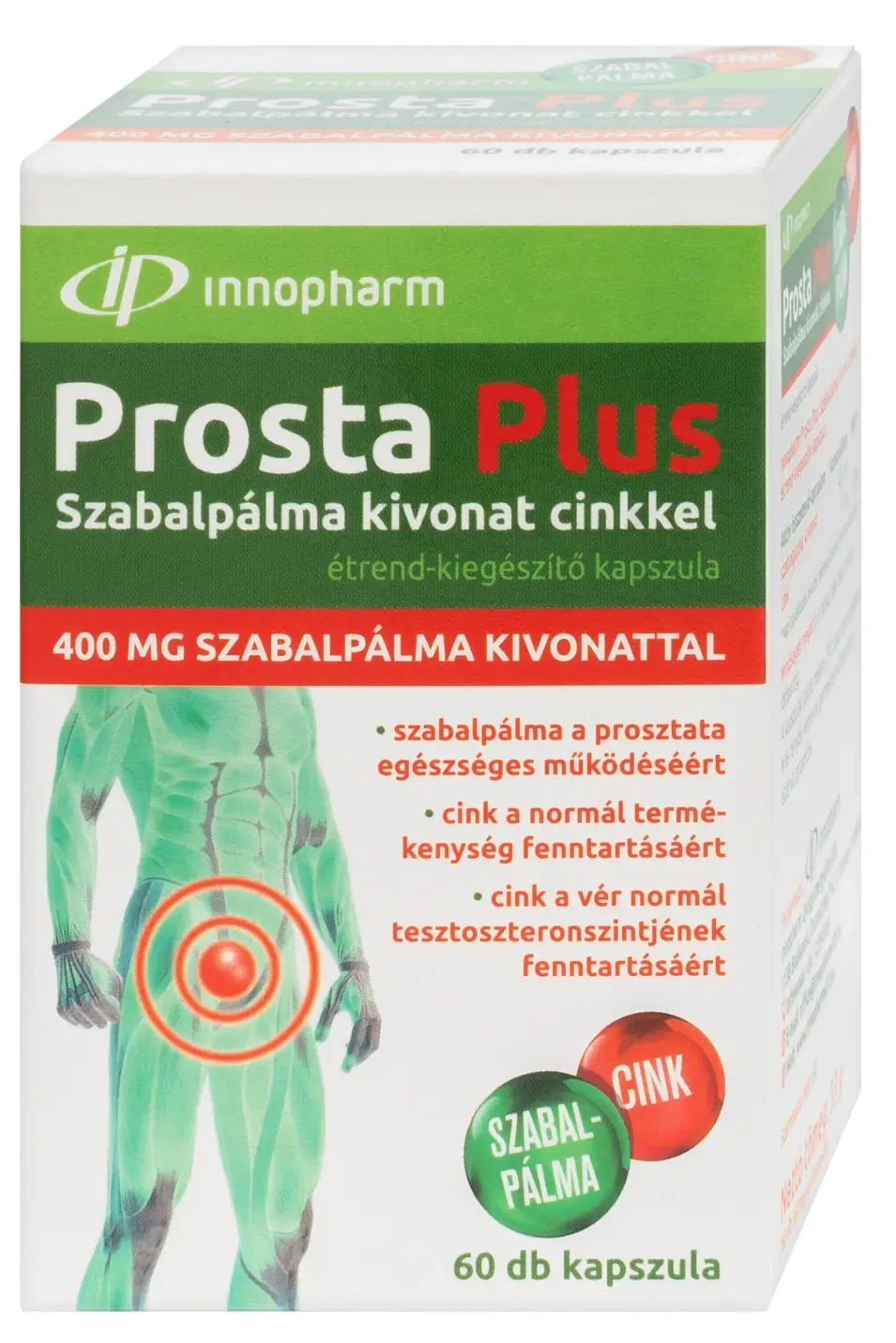 InnoPharm ProstaPlus szabalpálma kivonattal és cinkkel kapszula 60db