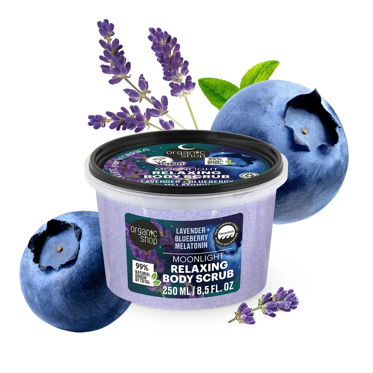 Organic Shop Relaxáló Testradír Levendulával, Áfonyával és Melatoninnal 250ml
