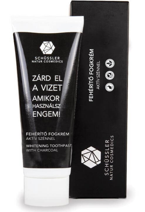 Schüssler natúr fogkrém aktív szénnel 75ml