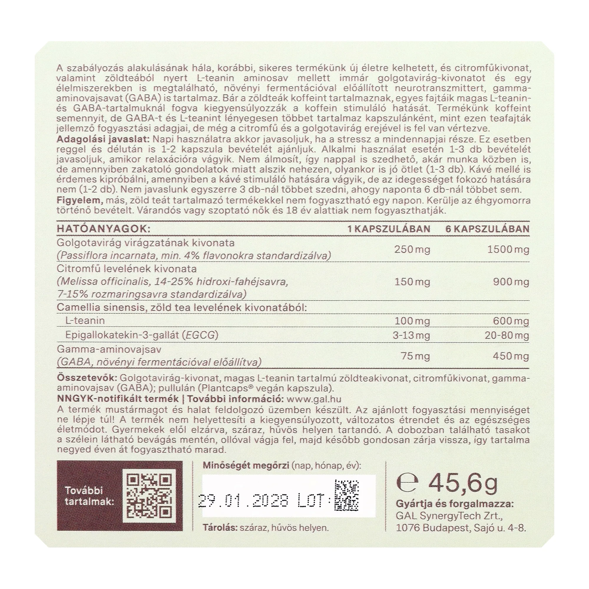 Gal Relax vegán kapszula 60db