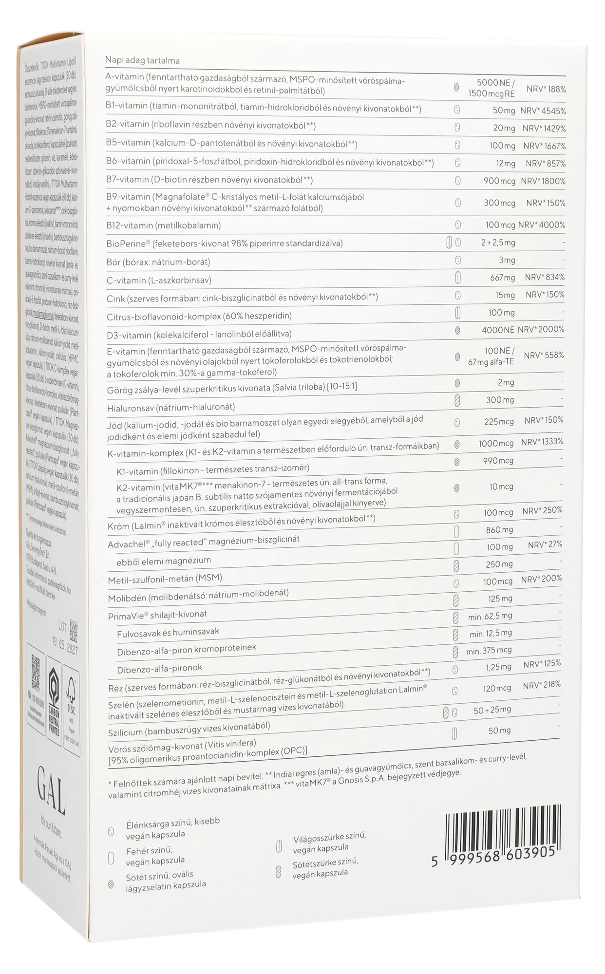 GAL TITOK Multivitamin 127g