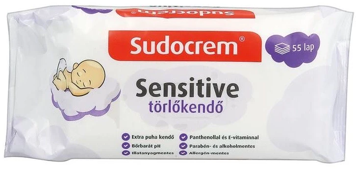 SUDOCREM TÖRLŐKENDŐ SENSITIVE 55db