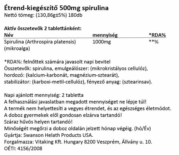 SW Spirulina 180db