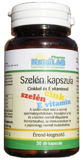 Szelén Cinkkel E-vitaminnal kapszula 30 db