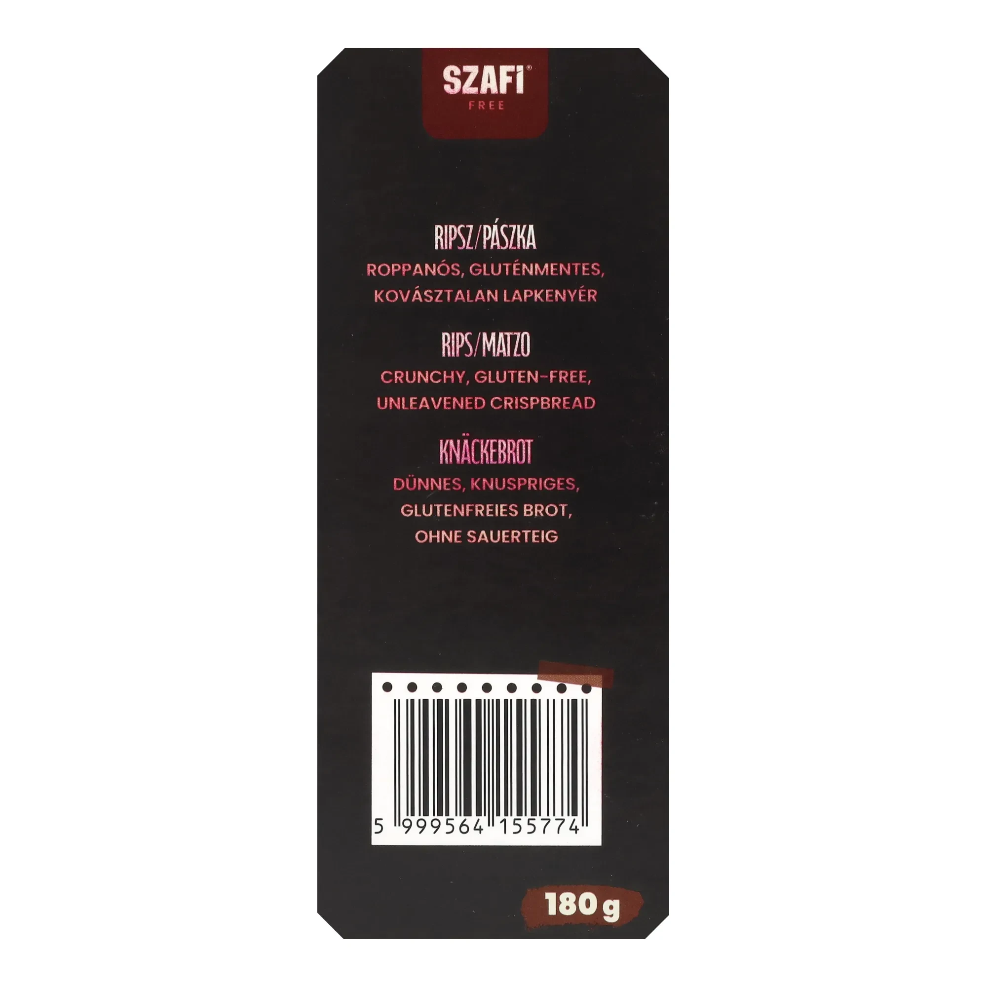 Szafi Free ripsz / pászka (gluténmentes) 180g