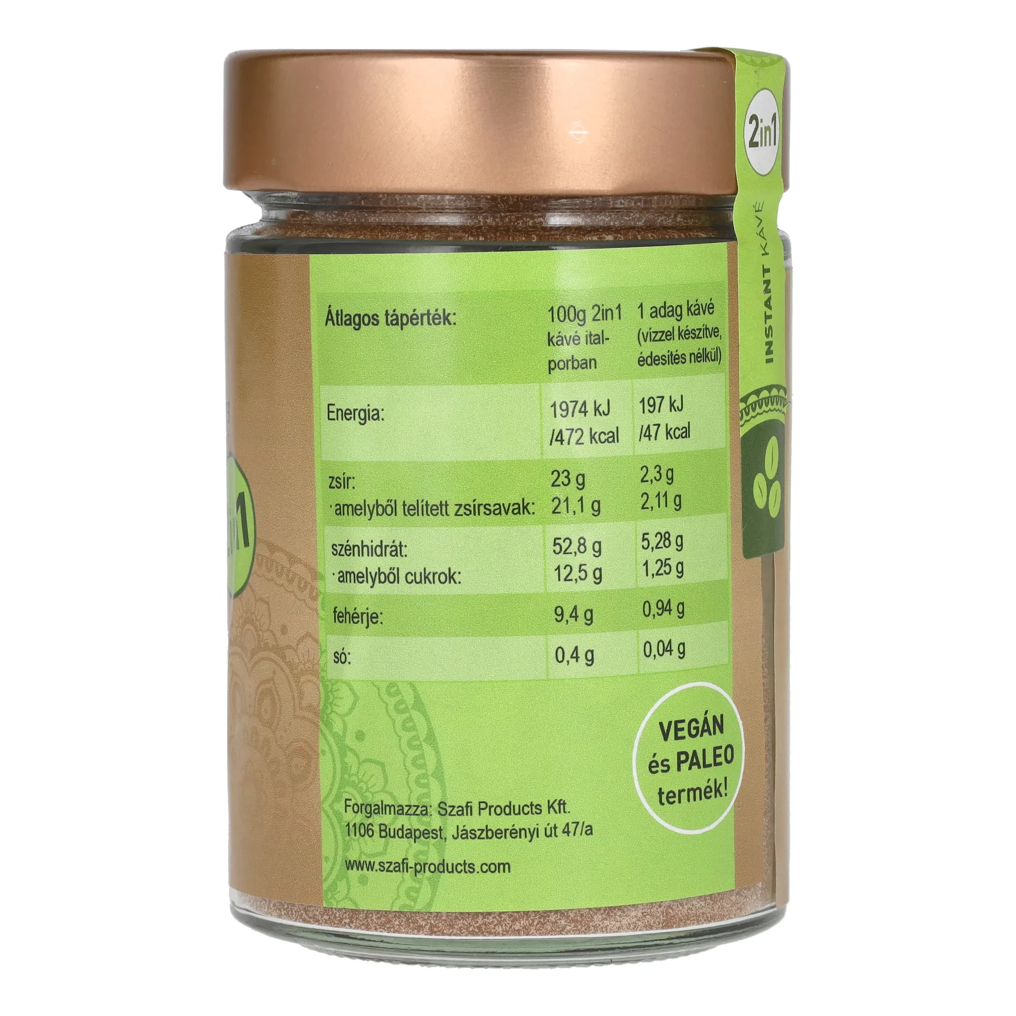 Szafi Reform 2in1 kávé (gluténmentes) 150g