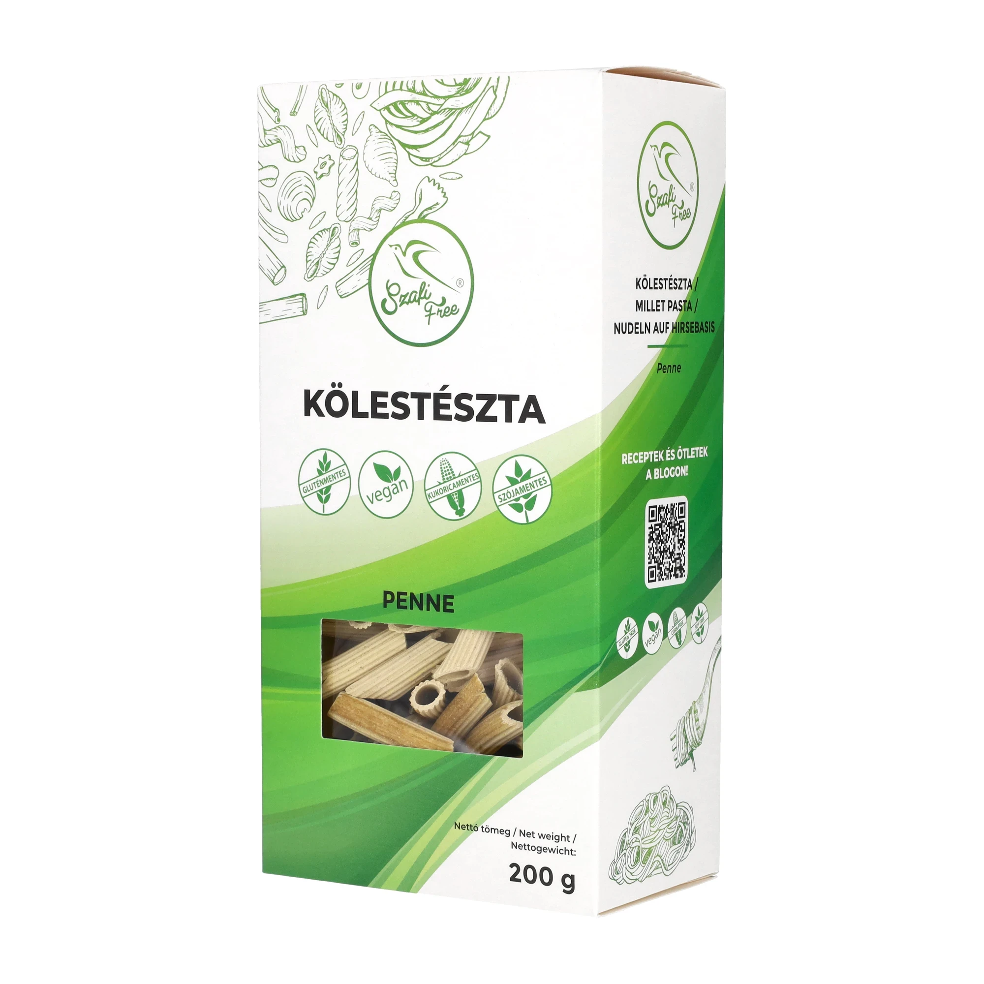 Szafi Free Kölestészta - Penne (gluténmentes, vegán) 200g