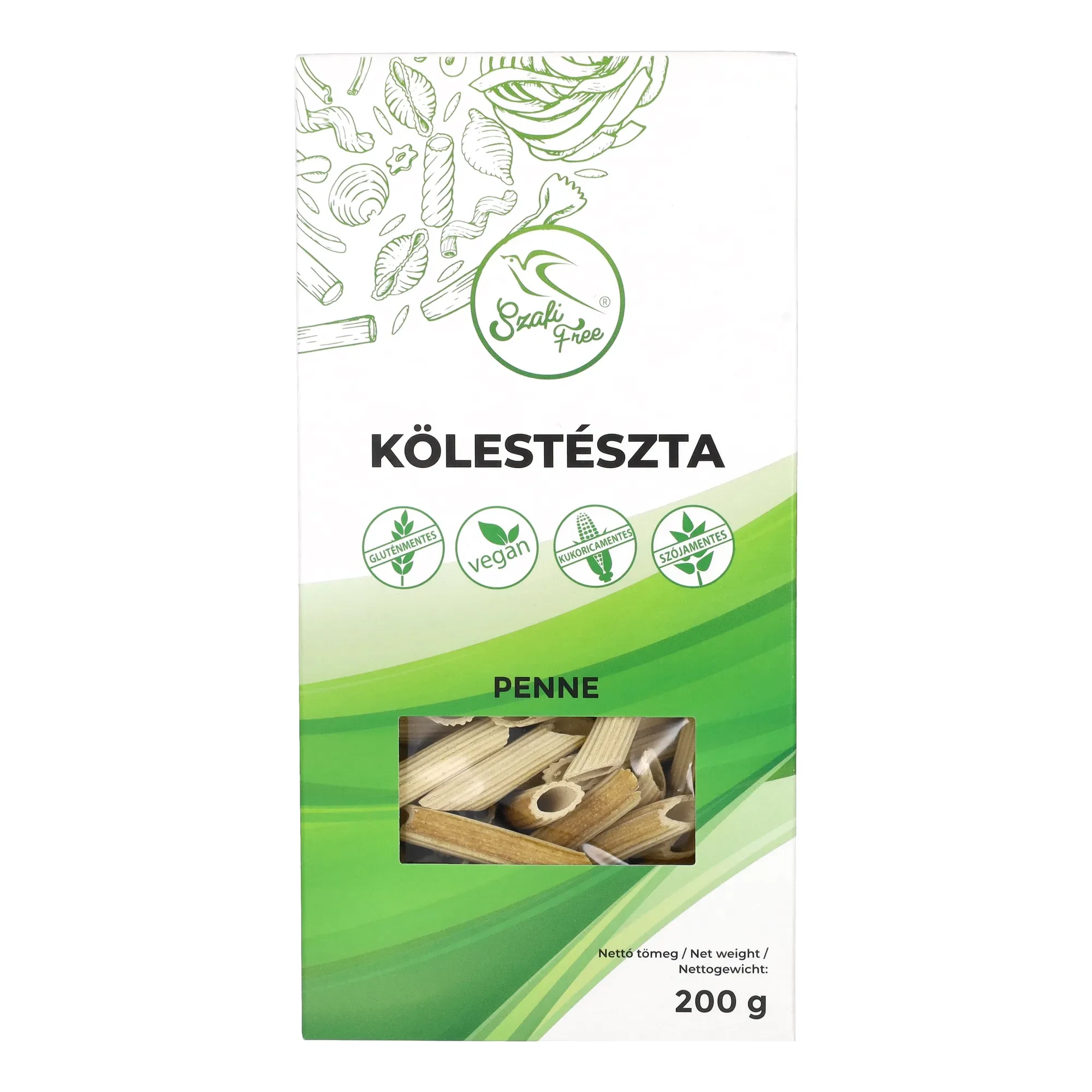 Szafi Free Kölestészta - Penne (gluténmentes, vegán) 200g