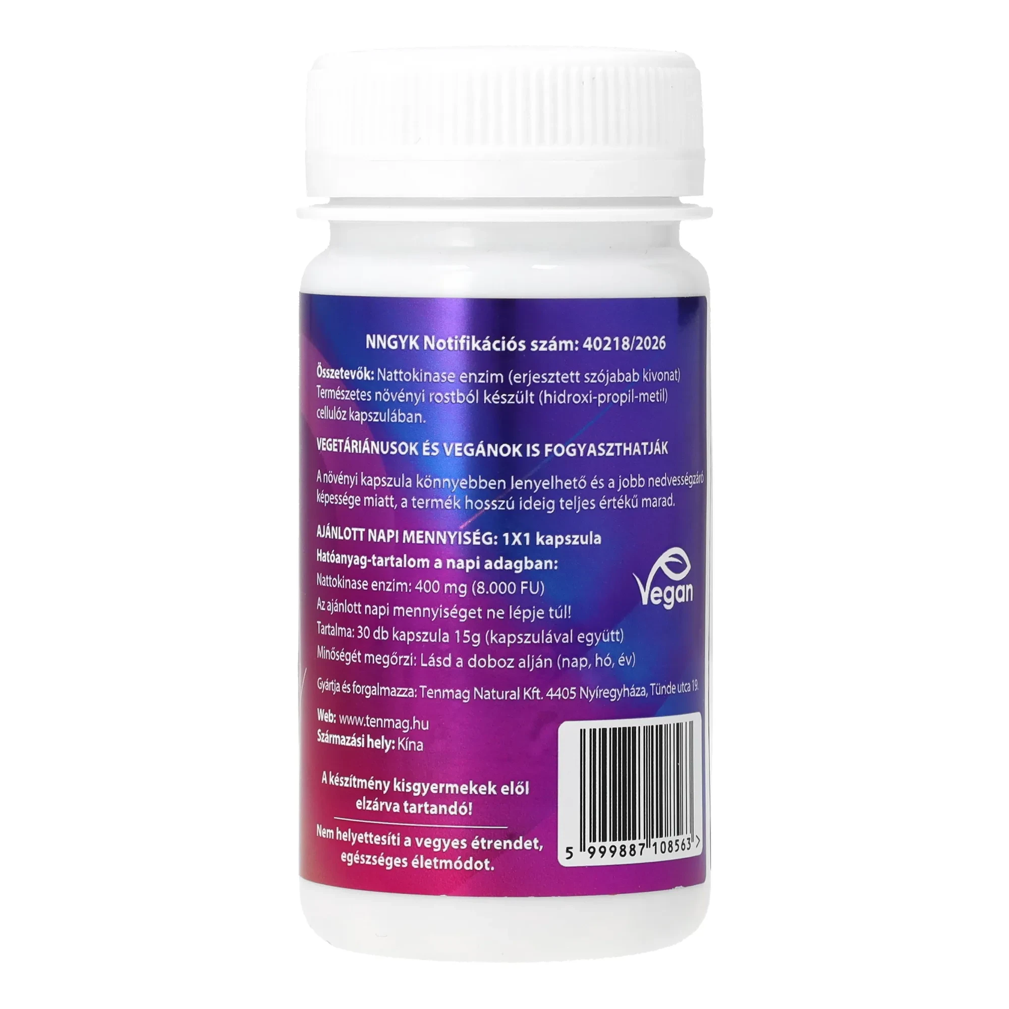 Tenmag Nattokinase enzim 400mg 30db