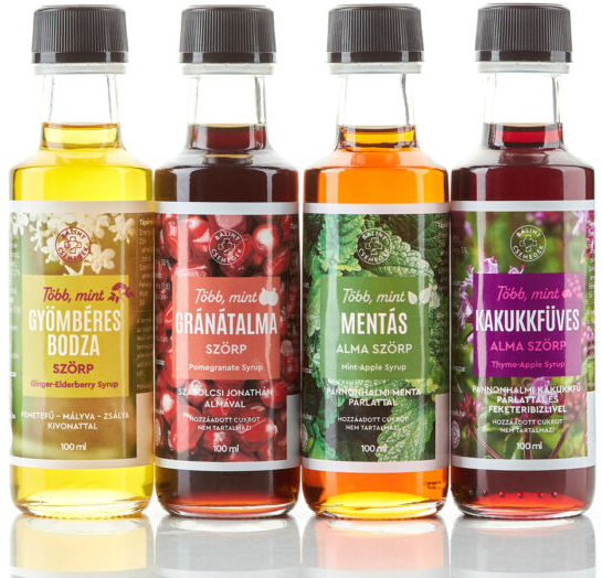 Bálint Több mint válogatás 4x 100 ml Mix 1(gyömbéres bodza,gránátalma,mentás alma,kakukkfüves alma szörp)