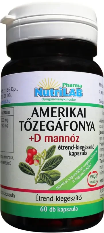 Nutrilab Amerikai Tőzegáfonya + D mannóz kapszula 60 db