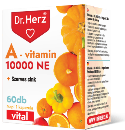 Dr.Herz A-vitamin 10000 NE + Szerves Cink 60 db kapszula