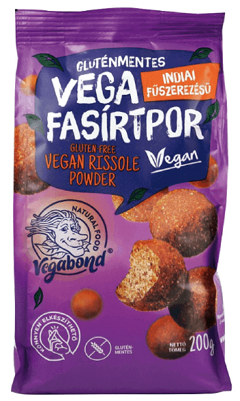 Vegabond Vega fasírtpor, gluténmentes, Indiai fűszerezésű 200g