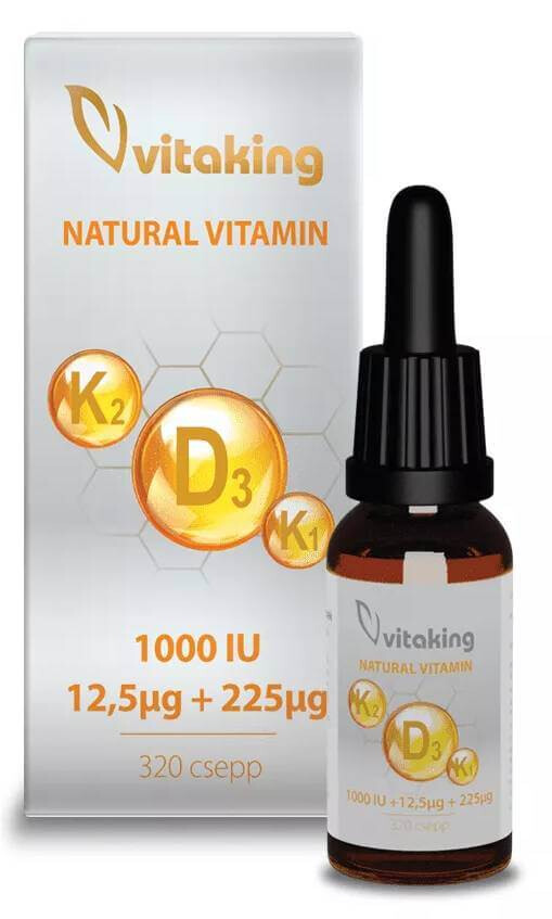 Vitaking D3+K2+K1 vitamin csepp 10ml