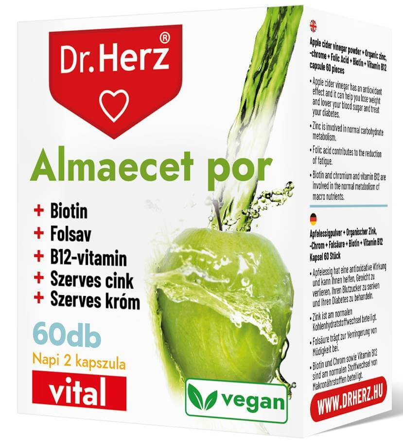 Dr. Herz Almaecet por + Biotin + Folsav 60 db kapszula
