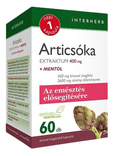Interherb NAPI1 Articsóka Extraktum + Mentol 400mg 60db