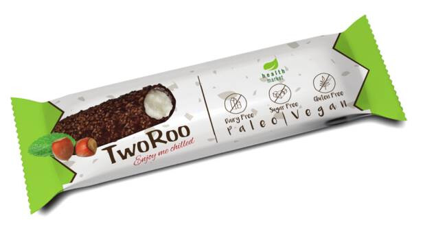 Health Market TwoRoo mogyorós rúd étcsokoládéval mártva, édesítőszerekkel 30 g