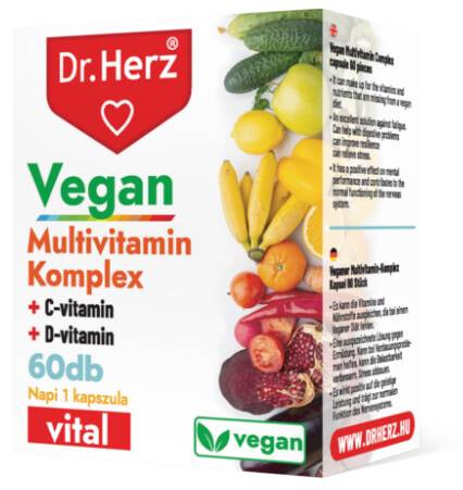 Dr. Herz Vegán multivitamin komplex 60db