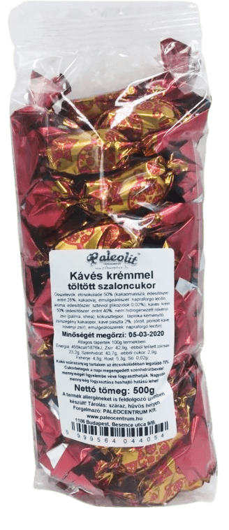 Paleolit kávés krémmel töltött szaloncukor 500g