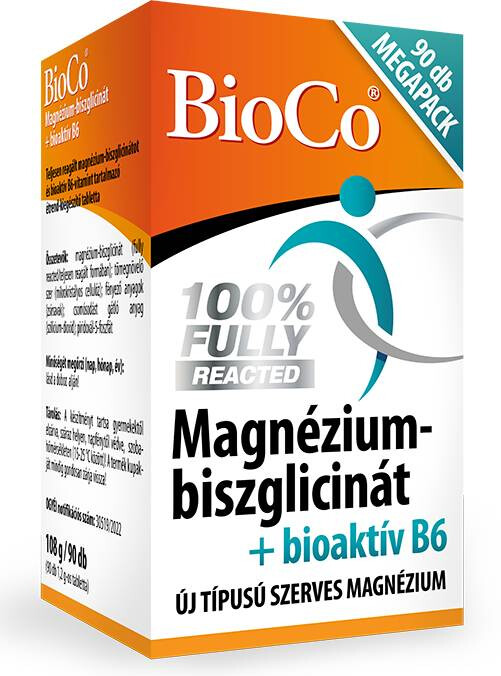 BioCo Magnézium Biszglicinát +B6 vitamin tabletta 90db