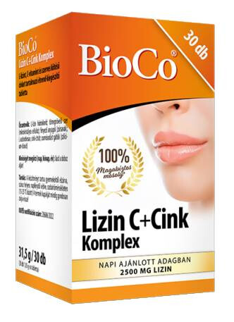 BioCo Lizin C+Cink Komplex 30db