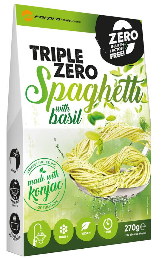 FORPRO TRIPLE ZERO PASTA SPAGHETTI BASIL 270g