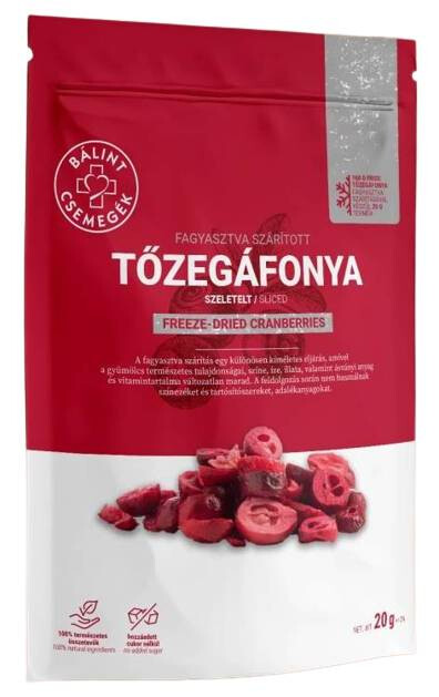 Bálint Csemege Fagyasztva szárított, szeletelt tőzegáfonya 20g