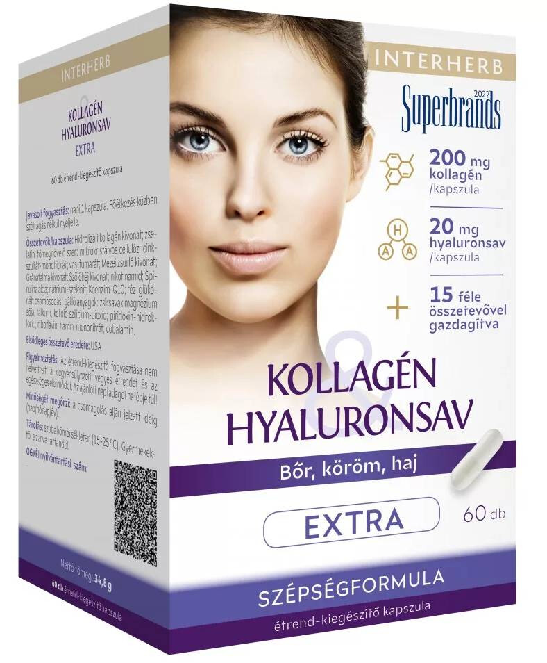 Interherb Kollagén&Hyaluronsav EXTRA kapszula 60 db