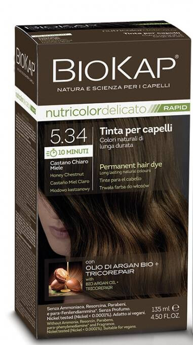 Nutricolor Rapid Tartós hajfesték Nr 5.34 Honey Chestnut